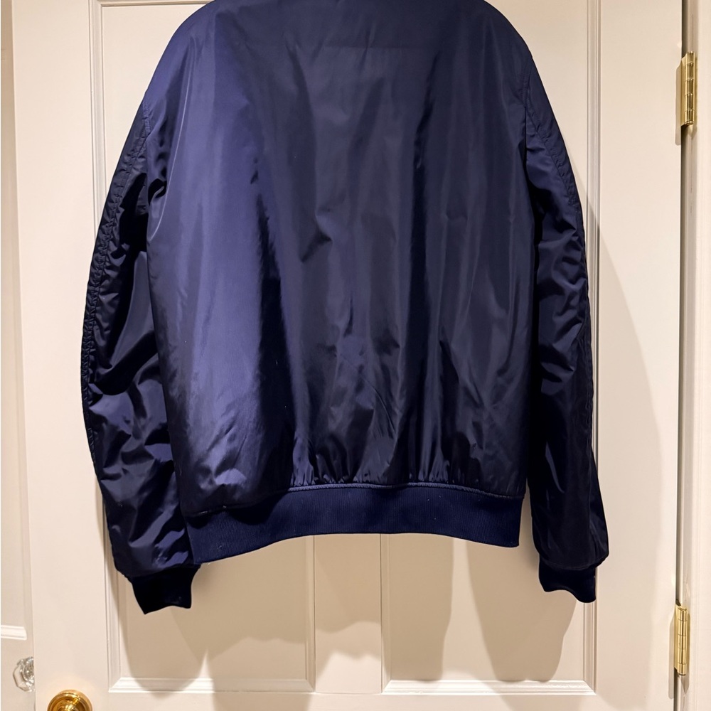 Gucci Navy Blue Logo/ Solid Reversible Jacket - image 4